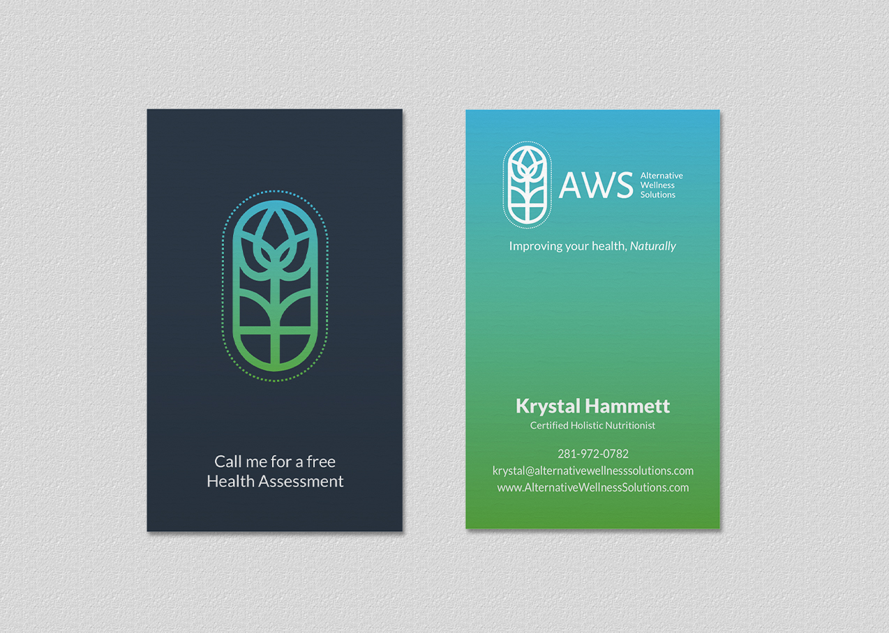 Design de Carte de Visite par INDIAN_Ashok pour Alternative Wellness Solutions  | Design #12672730