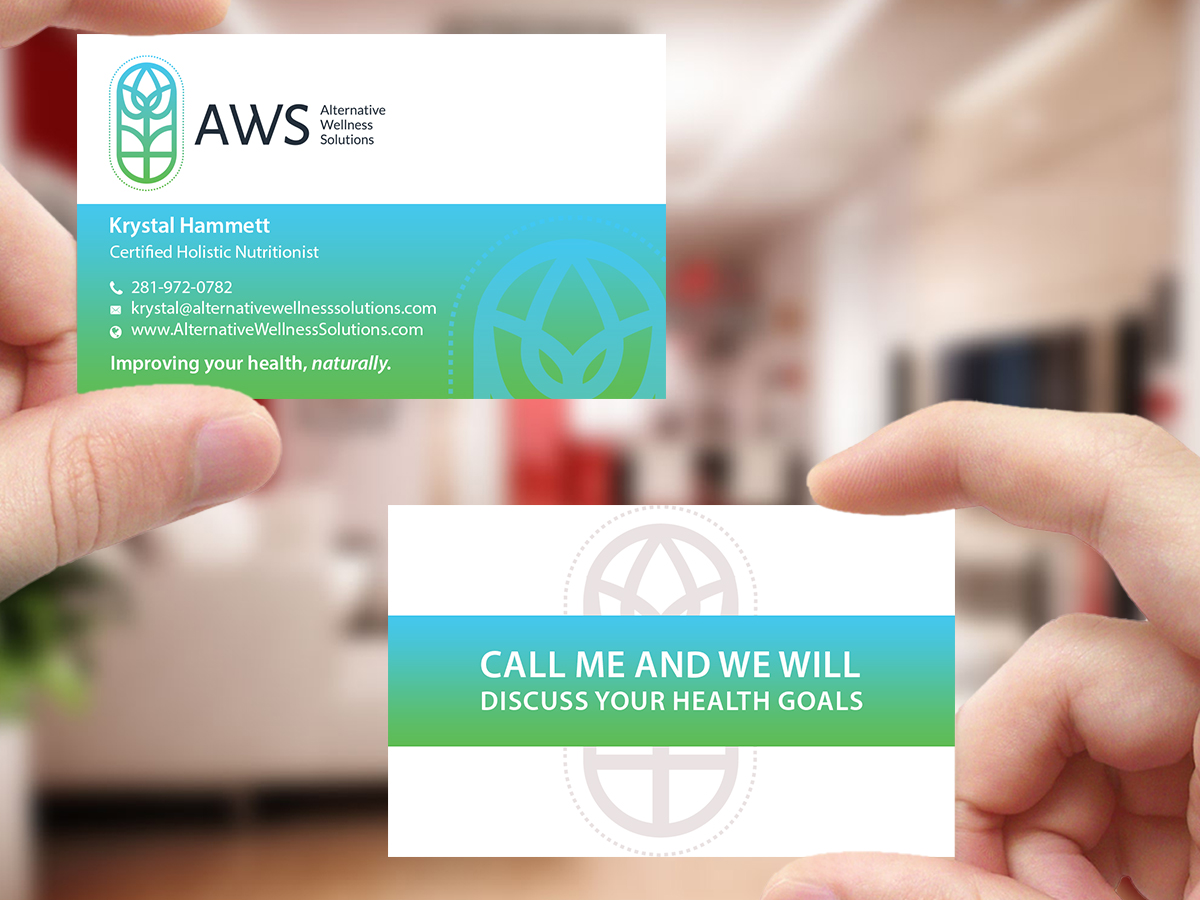 Business Card Design by Creations Box 2015 for Alternative Wellness Solutions  | Design #12678931