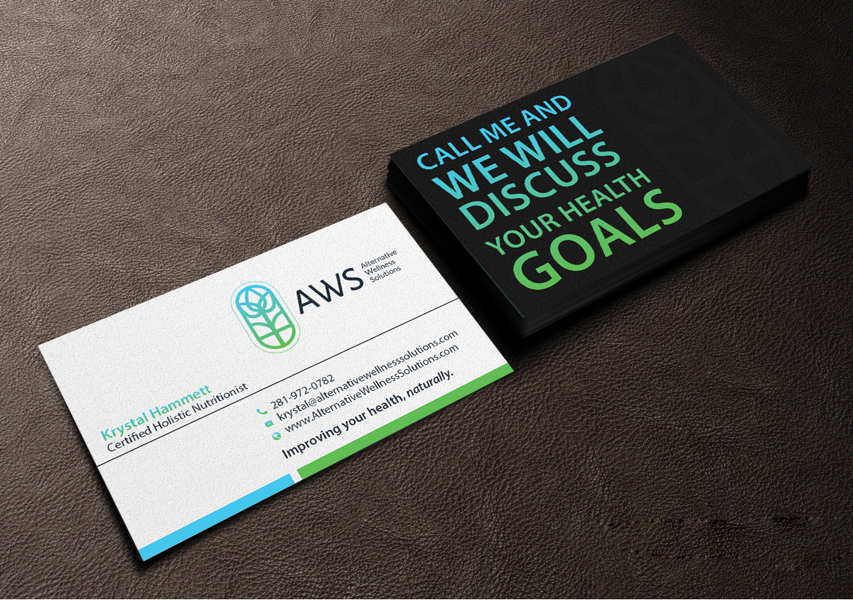 Design de Carte de Visite par Creations Box 2015 pour Alternative Wellness Solutions  | Design #12678933