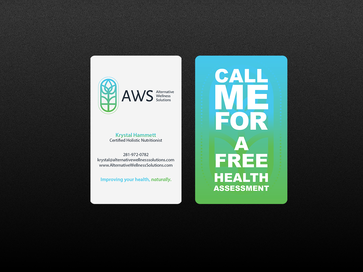 Business Card Design by Creations Box 2015 for Alternative Wellness Solutions  | Design #12678950