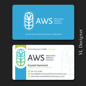 Design de Carte de Visite par SL Designer pour Alternative Wellness Solutions  | Design : #12669302