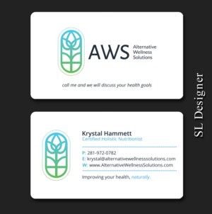 Business Card Design by SL Designer for Alternative Wellness Solutions  | Design: #12669496