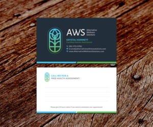 Business Card Design by SS_Designs for Alternative Wellness Solutions  | Design #12692397