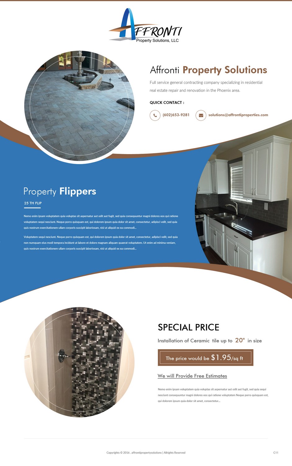 Web Design by pb for Affronti Property Solutions LLC | Design #12677124
