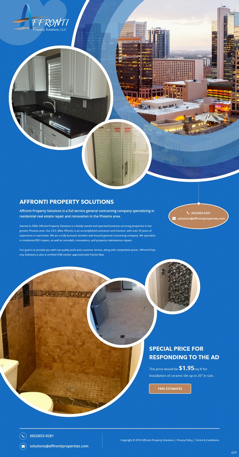 Web Design par pb pour Affronti Property Solutions LLC | Design #12677131