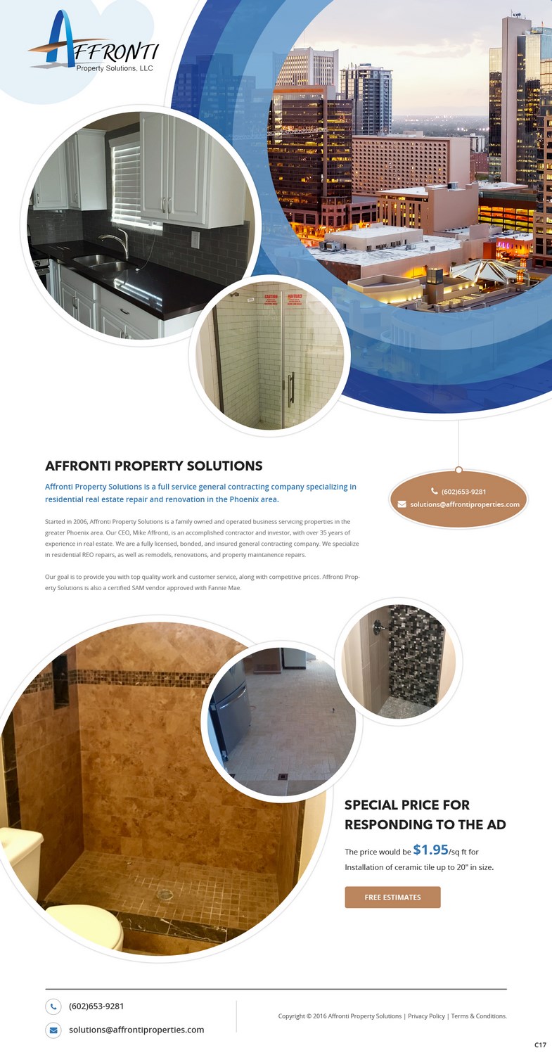 Web Design by pb for Affronti Property Solutions LLC | Design #12677132
