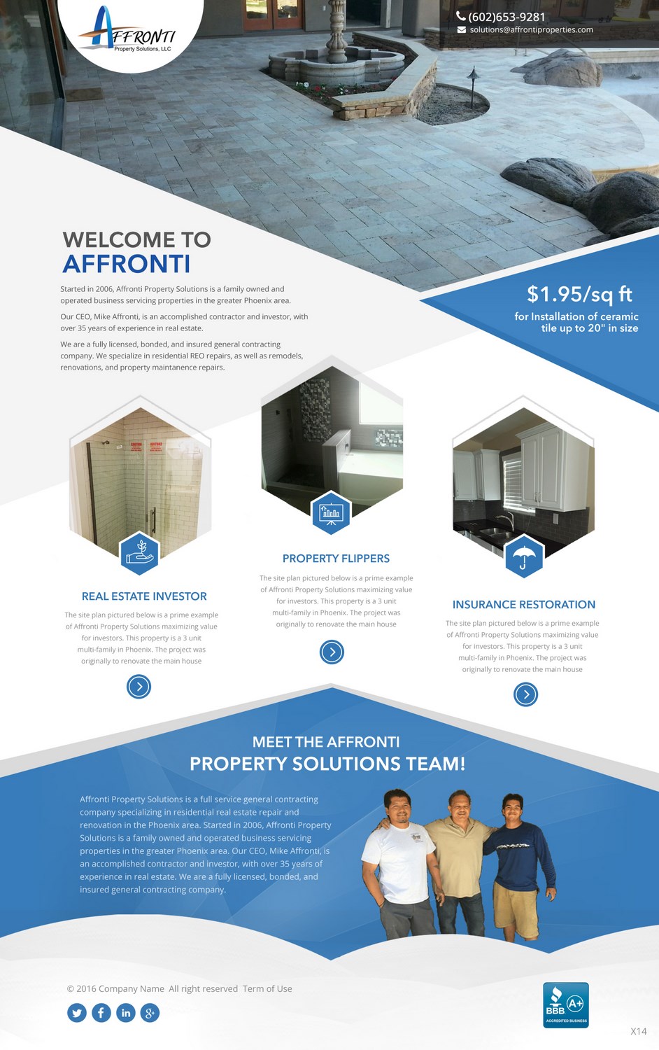 Web Design by pb for Affronti Property Solutions LLC | Design #12677133