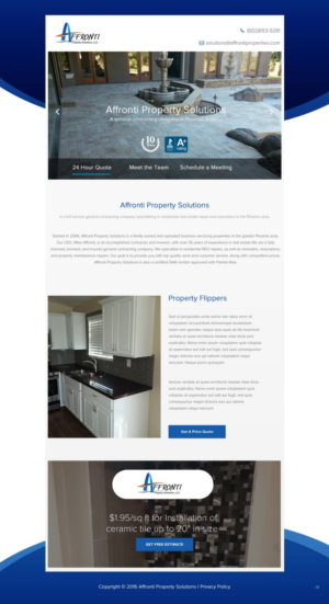 Web Design by pb for Affronti Property Solutions LLC | Design: #12689930