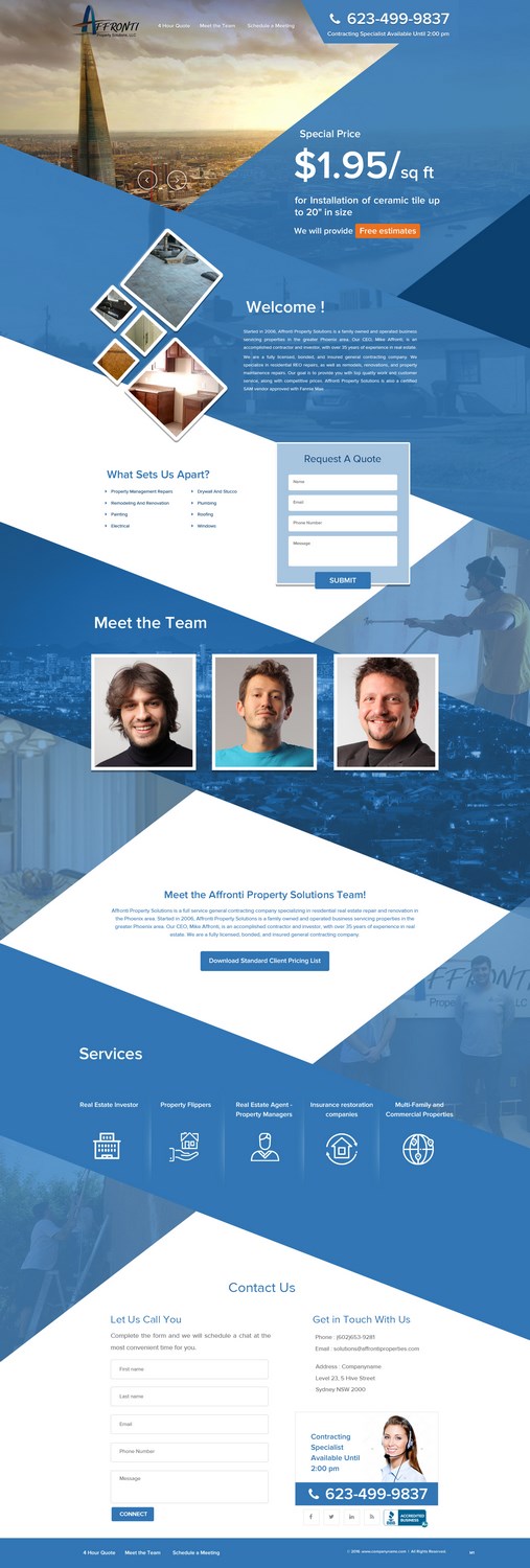 Web Design by pb for Affronti Property Solutions LLC | Design #12689931