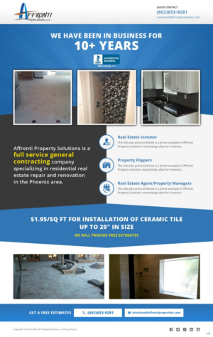Web Design by pb for Affronti Property Solutions LLC | Design: #12689932