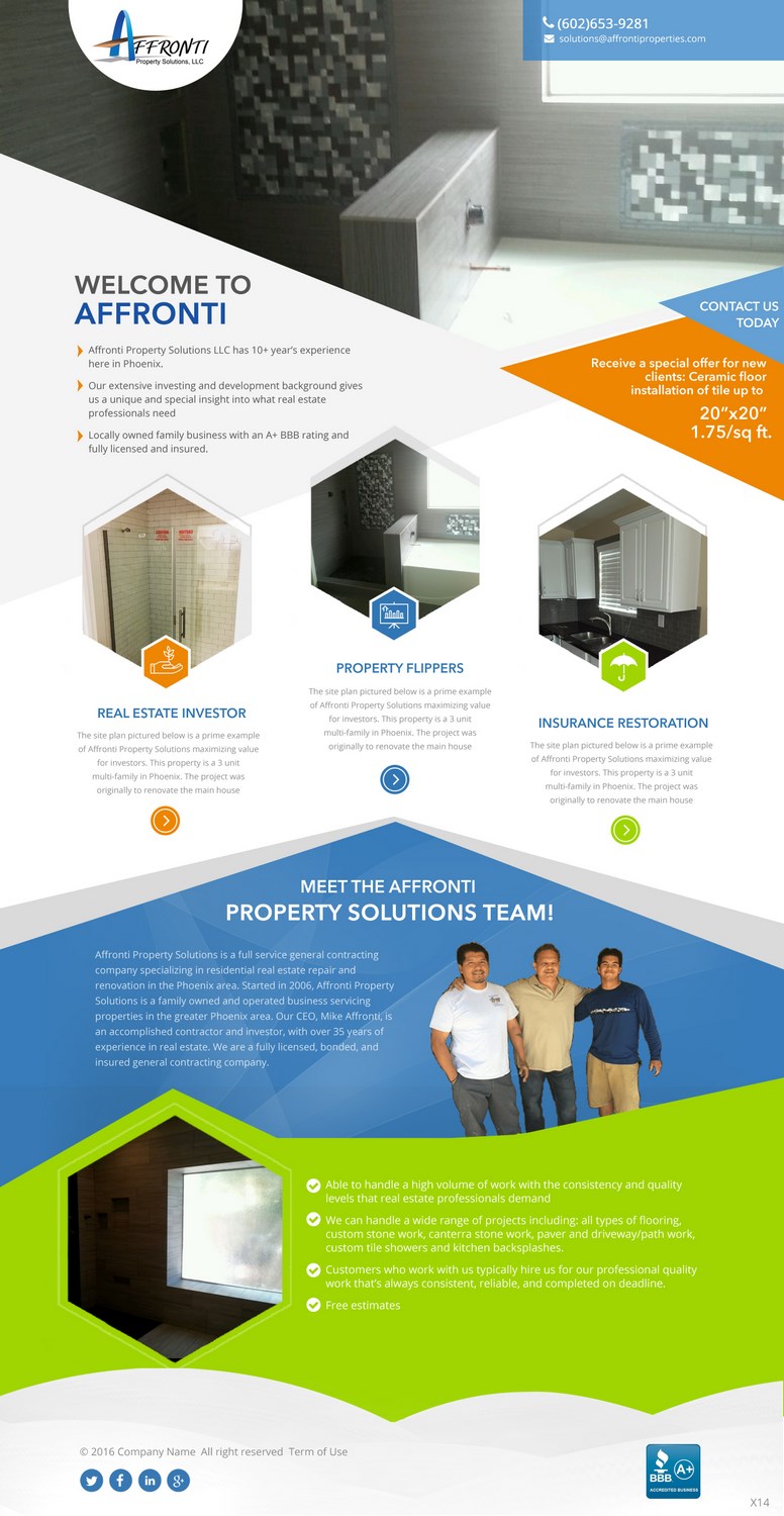 Web Design by pb for Affronti Property Solutions LLC | Design #12705248
