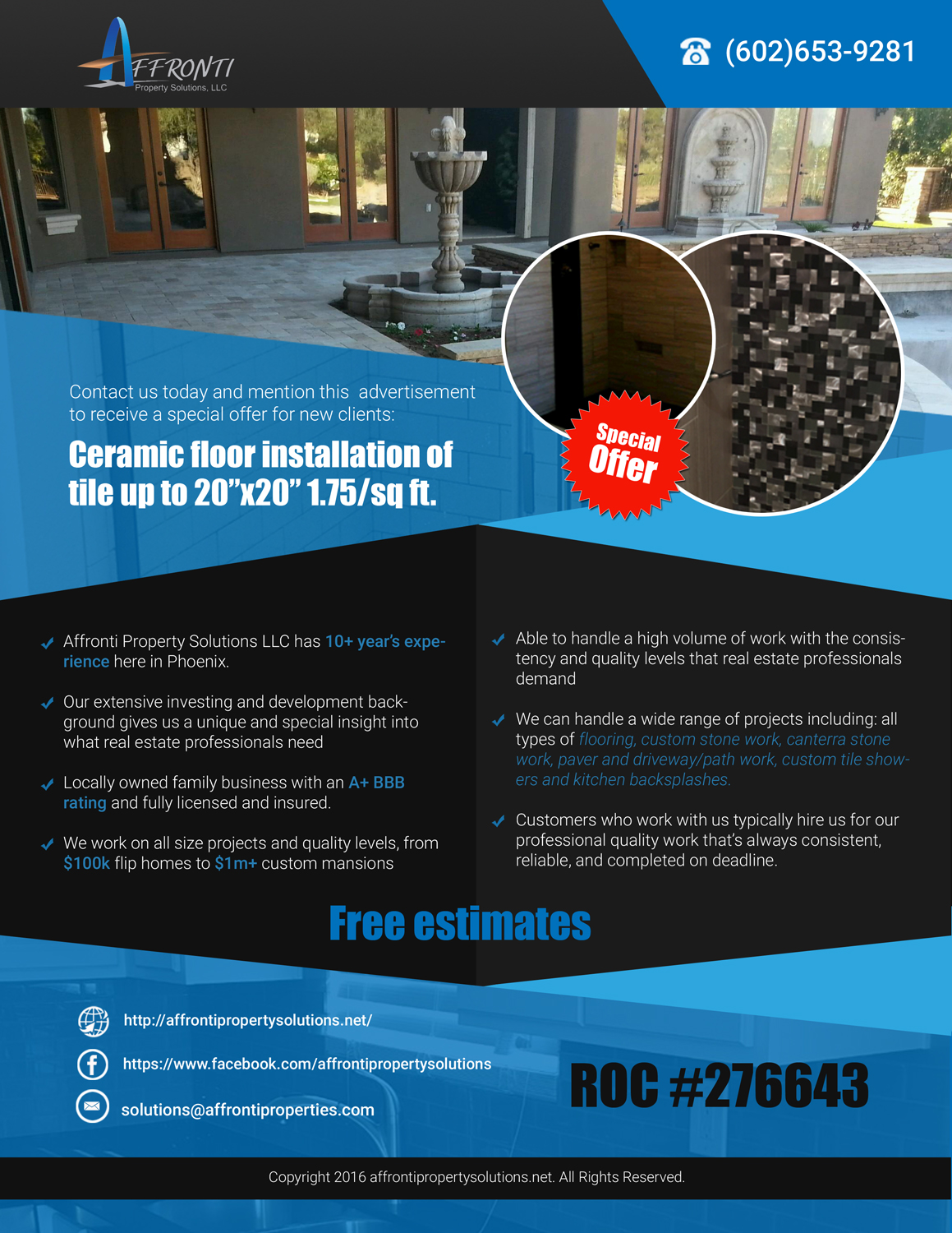 Web Design by Kreative Fingers for Affronti Property Solutions LLC | Design: #12752239
