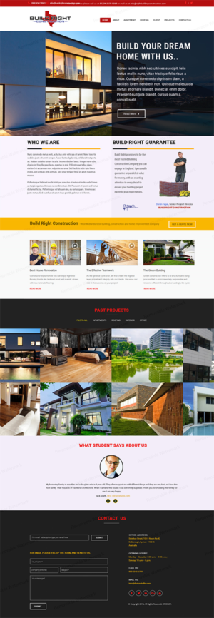Build Right Construction Need an information and interactive website with client portal.  We have ou | Web Design par Expert Designer