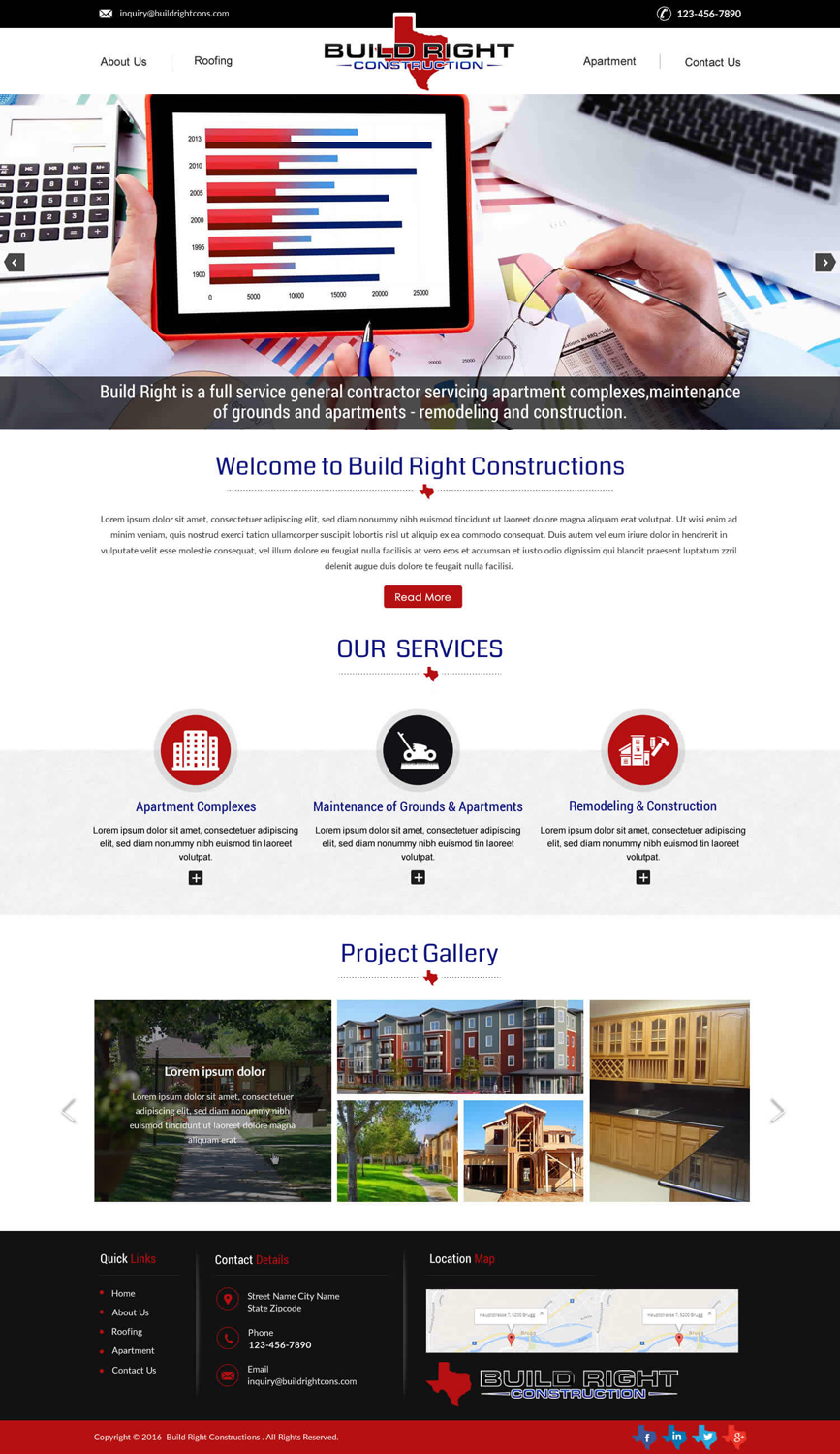 Diseño Web por harmi_199 para Build Right Construction | Diseño #12708597