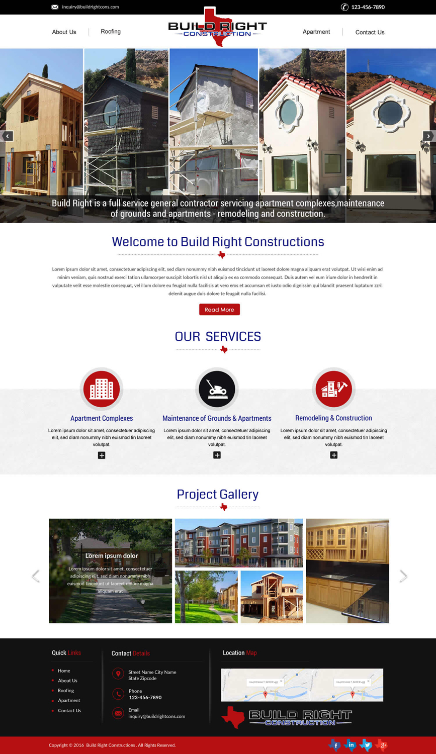 Diseño Web por harmi_199 para Build Right Construction | Diseño #12708598