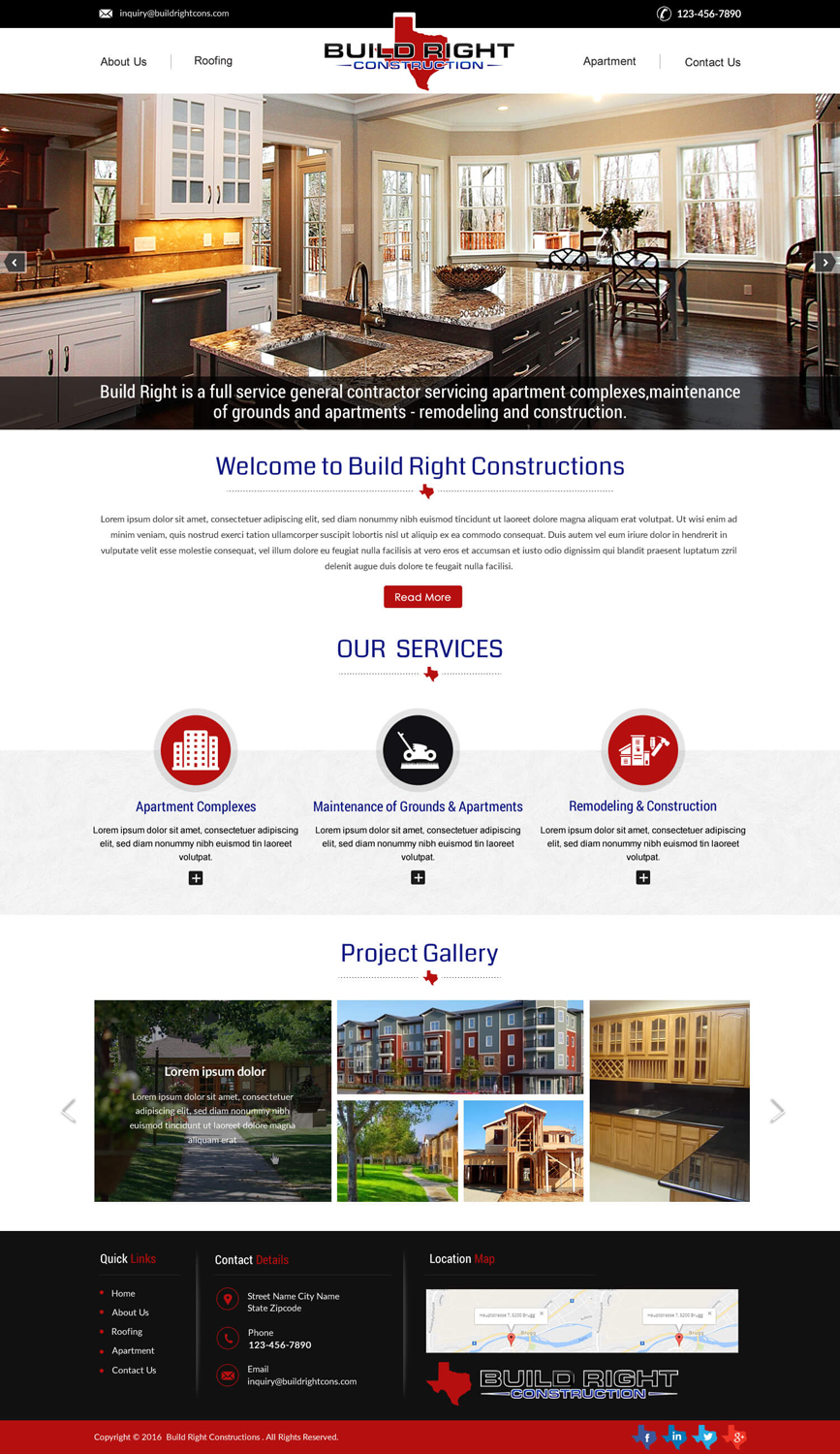 Web Design by harmi_199 for Build Right Construction | Design #12708637