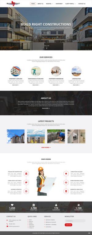 Diseño Web por pb para Build Right Construction | Diseño: #12677171