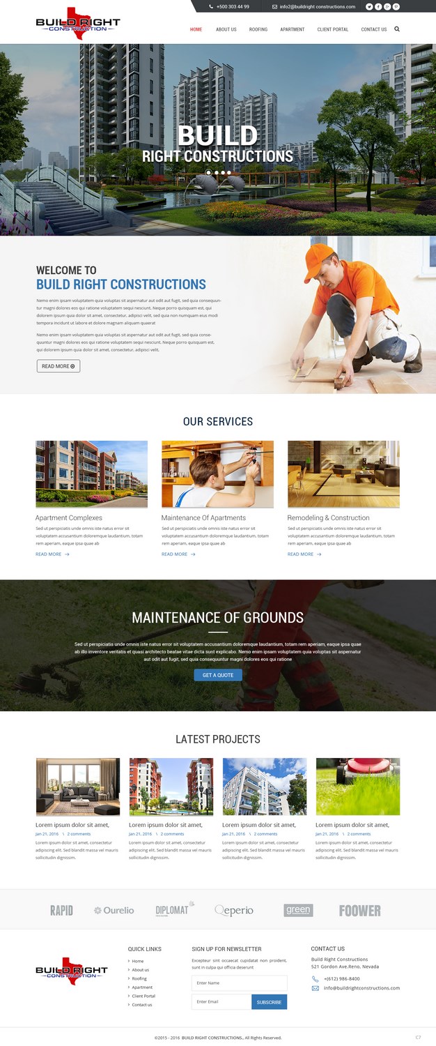 Diseño Web por pb para Build Right Construction | Diseño #12677172