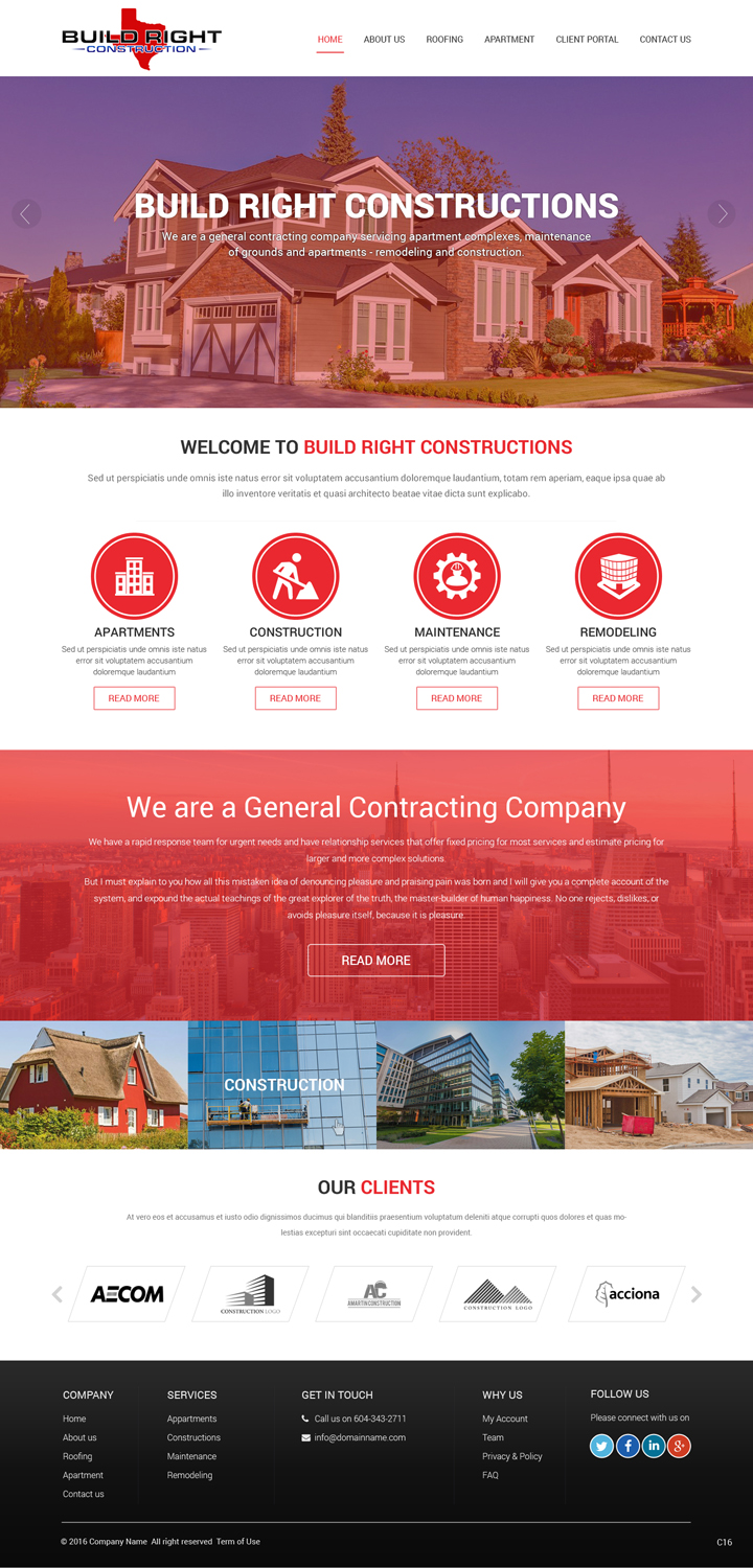 Diseño Web por pb para Build Right Construction | Diseño #12677173