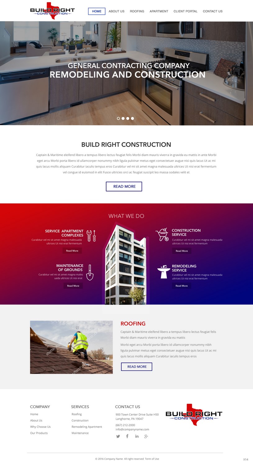 Web Design by pb for Build Right Construction | Design #12677179