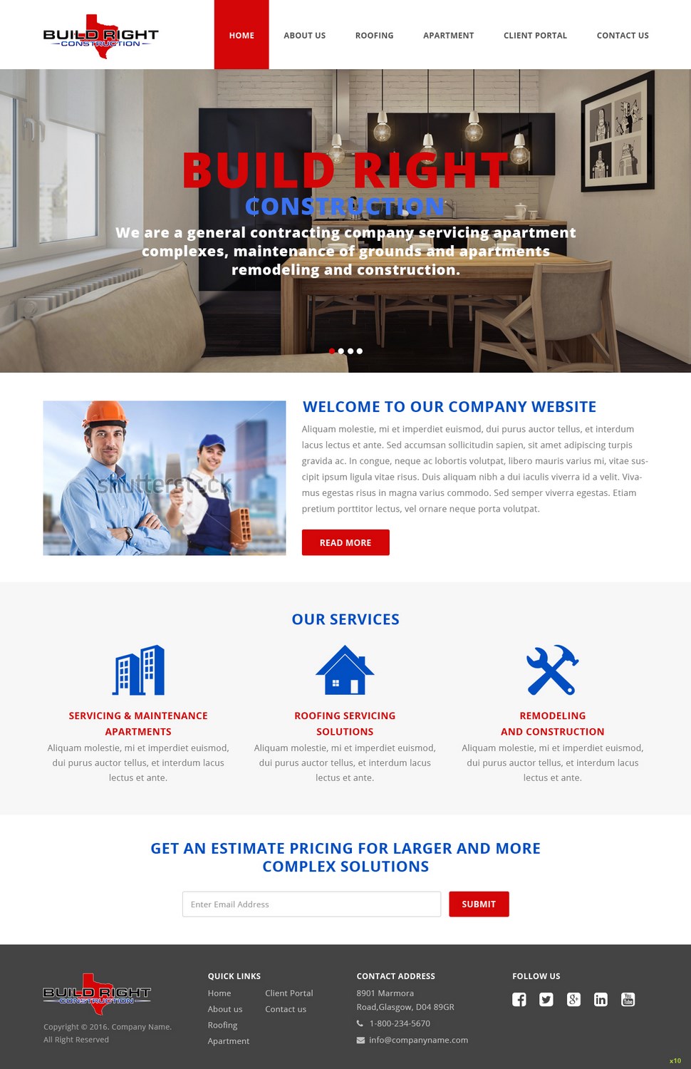 Diseño Web por pb para Build Right Construction | Diseño #12689938