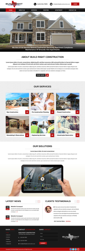 Diseño Web por Sbss para Build Right Construction | Diseño: #12674640