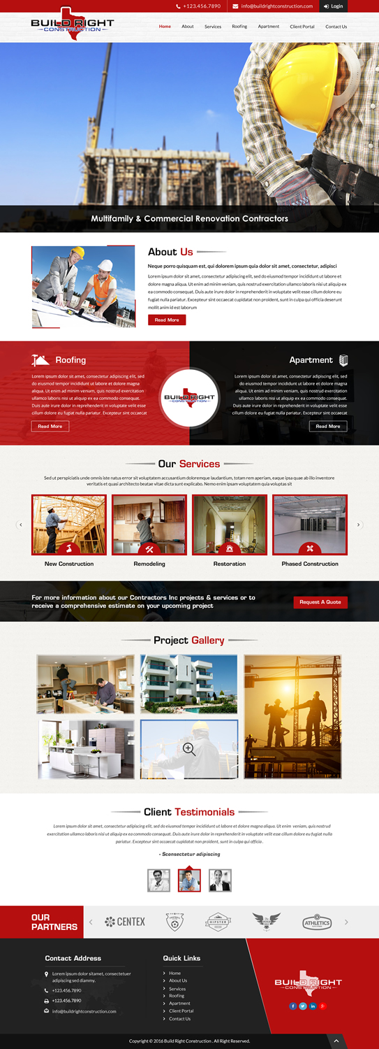 Web Design by Sbss for Build Right Construction | Design #12677608