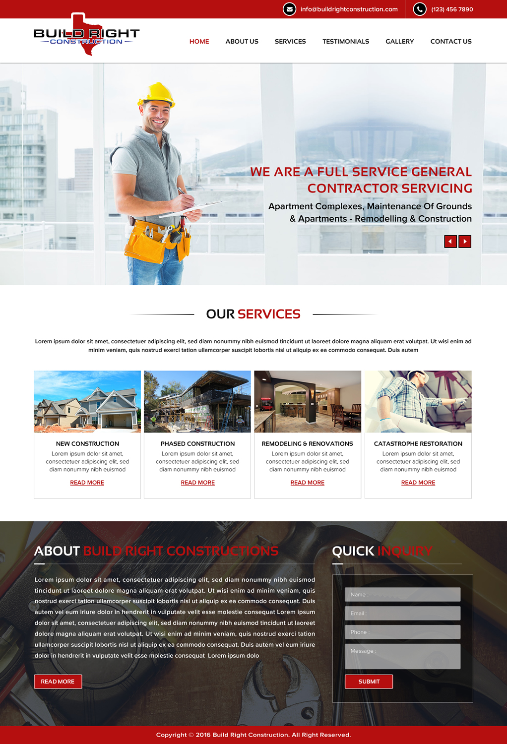 Web Design par Sbss pour Build Right Construction | Design #12695047