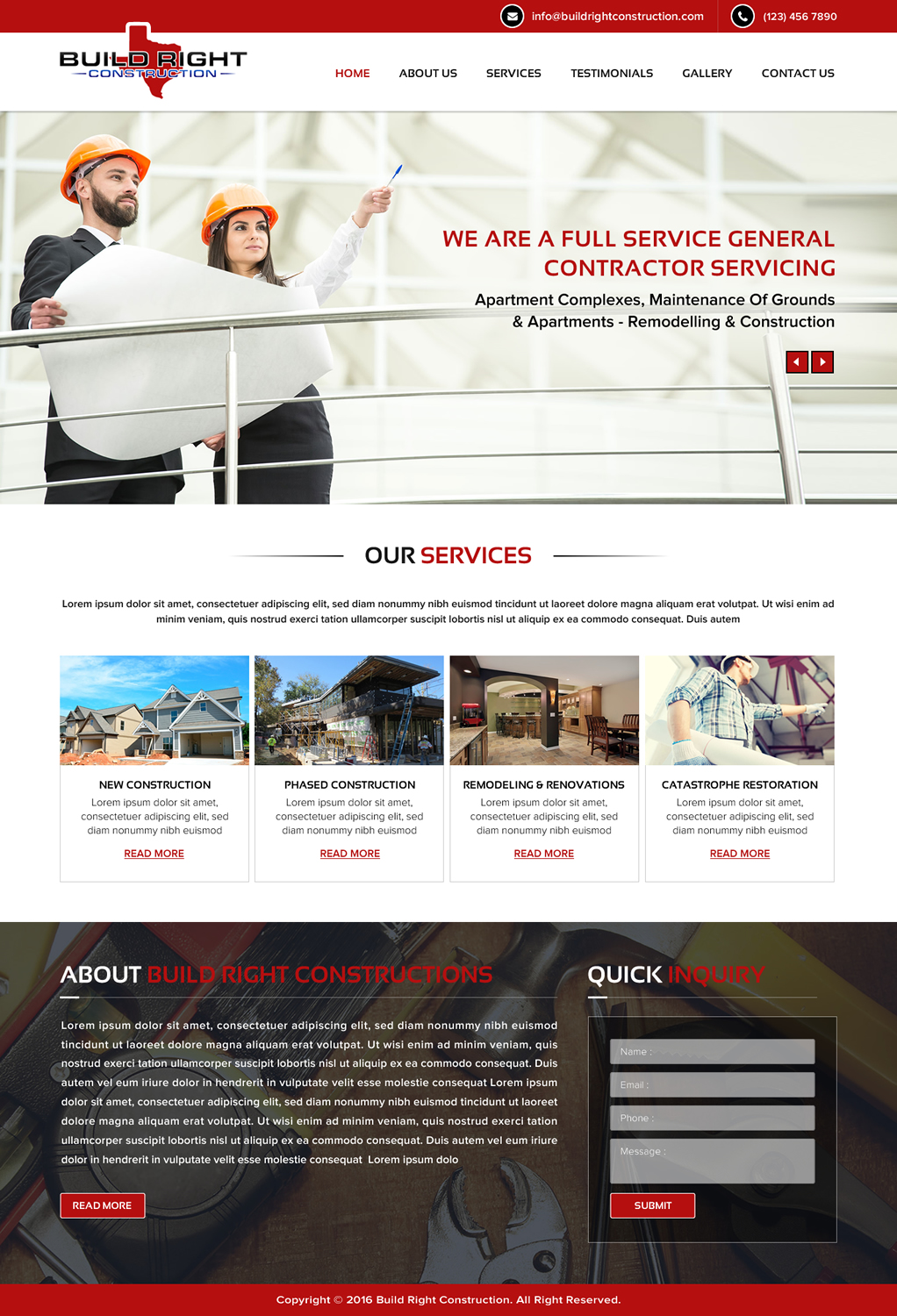 Web Design by Sbss for Build Right Construction | Design #12695049