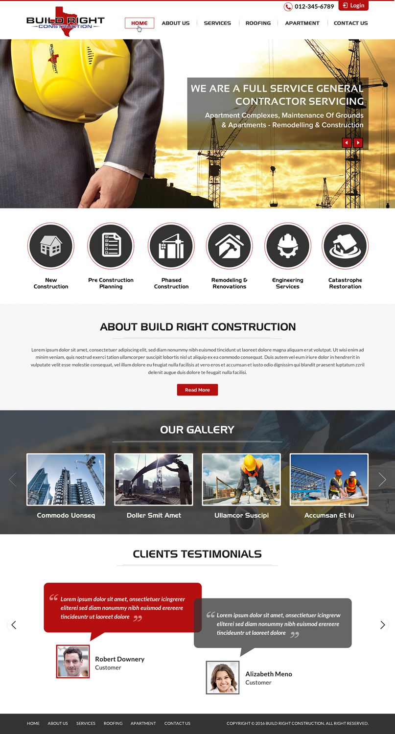 Web Design par Sbss pour Build Right Construction | Design #12695050