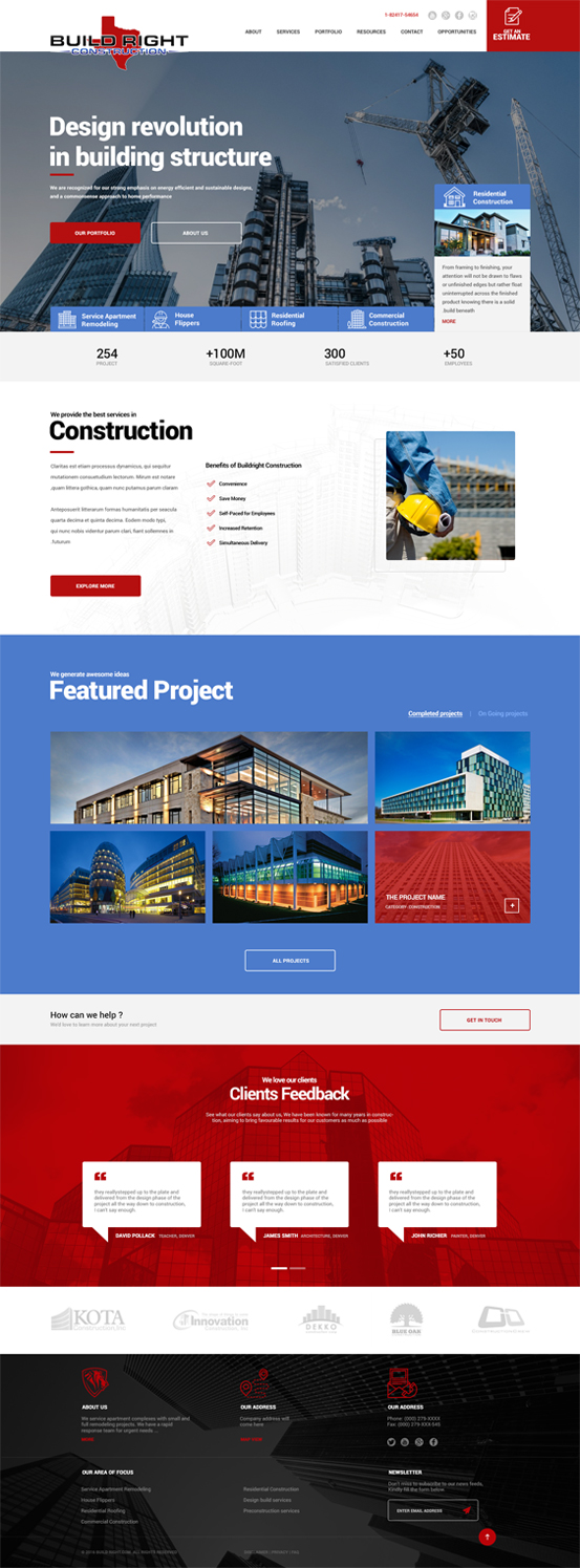 Diseño Web por irshad ahamed para Build Right Construction | Diseño #12687997