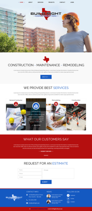 Diseño Web por rightway para Build Right Construction | Diseño: #12681534