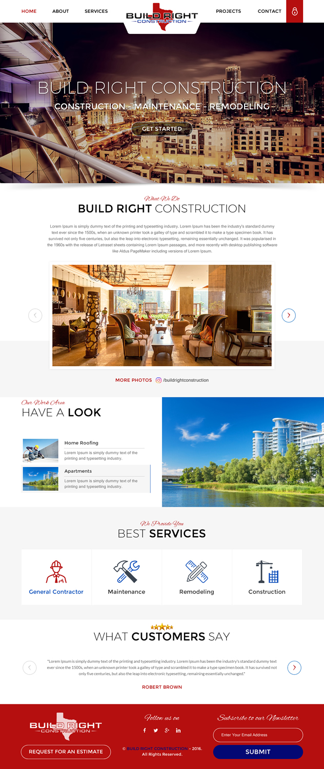 Diseño Web por rightway para Build Right Construction | Diseño #12681544