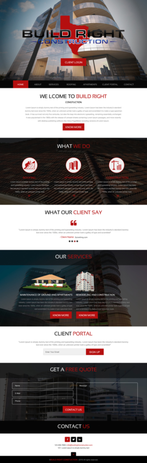 Diseño Web por rightway para Build Right Construction | Diseño: #12681549