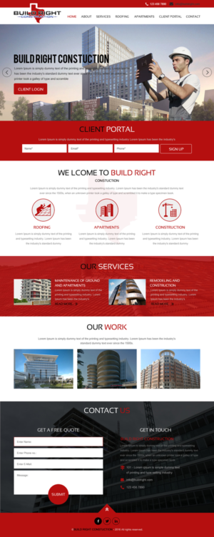 Diseño Web por rightway para Build Right Construction | Diseño: #12681603