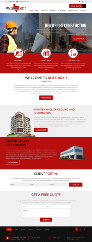 Diseño Web por rightway para Build Right Construction | Diseño: #12681604