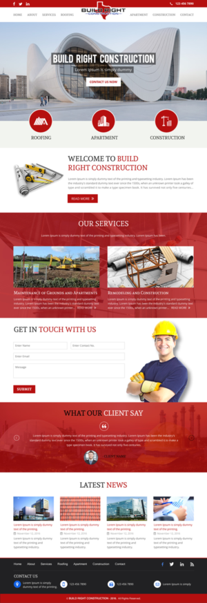 Diseño Web por rightway para Build Right Construction | Diseño: #12681617