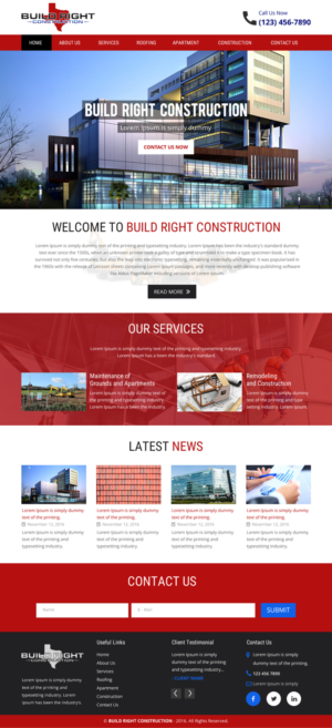 Diseño Web por rightway para Build Right Construction | Diseño: #12681619