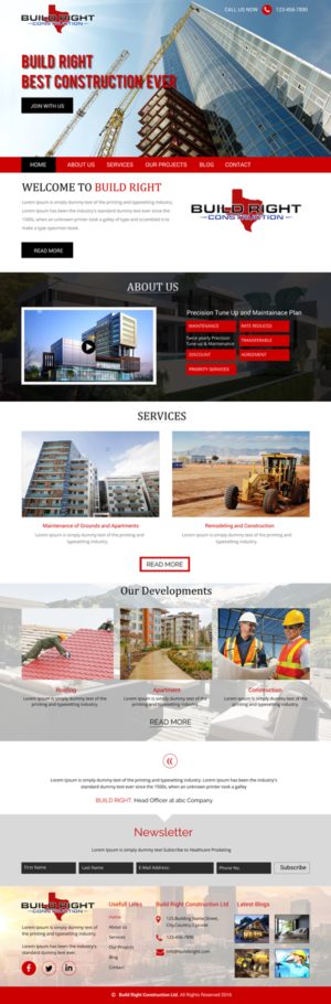 Diseño Web por rightway para Build Right Construction | Diseño: #12681620