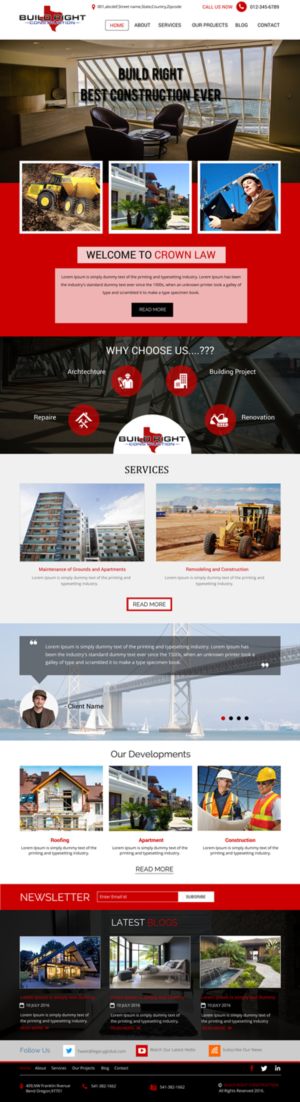 Diseño Web por rightway para Build Right Construction | Diseño: #12681622