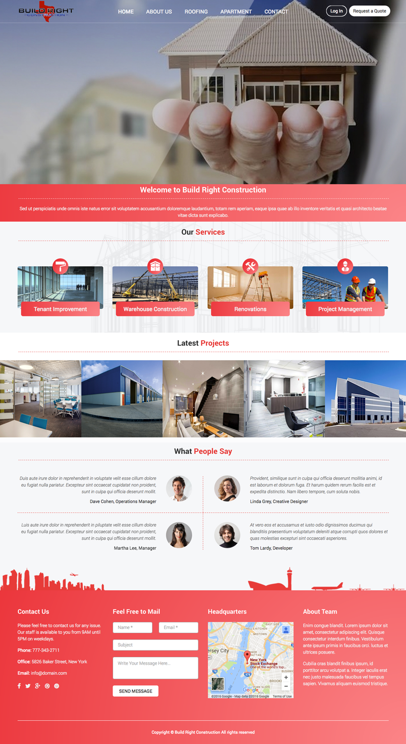 Web Design by cCopilot for Build Right Construction | Design #12694968
