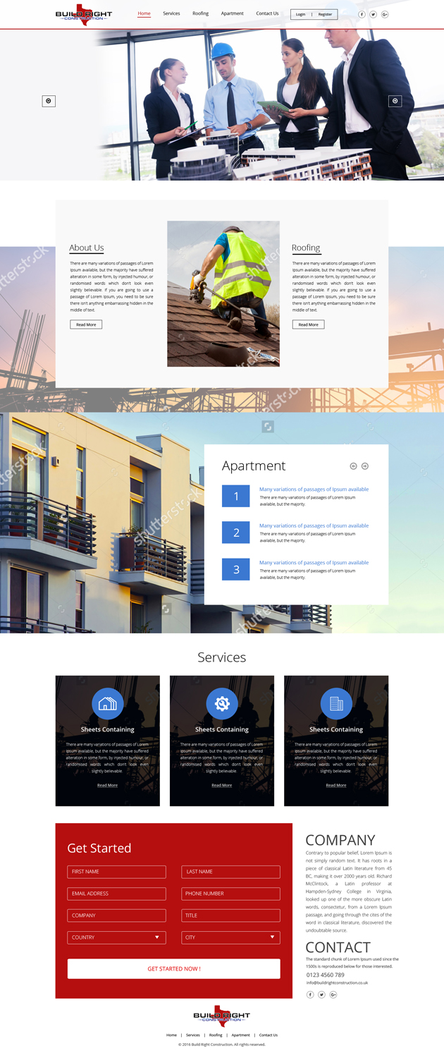Web Design by Kreative Right Solution for Build Right Construction | Design #12686003