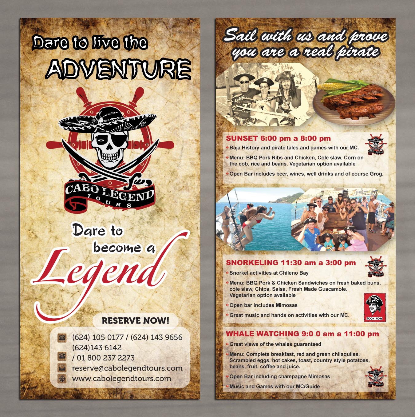 Broschüren-Design von Sbss für Cabo escape tours | Design #2439067
