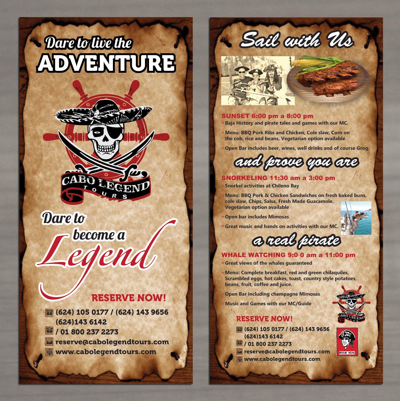 Diseño de Brochure por Sbss para Cabo escape tours | Diseño #2439078