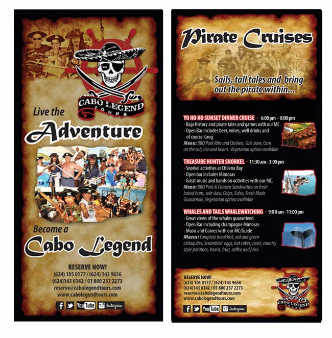 Diseño de Brochure por san011 para Cabo escape tours | Diseño #2439719