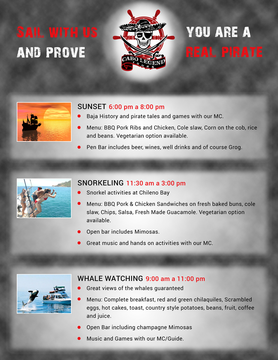 Broschüren-Design von Atom für Cabo escape tours | Design #2439341