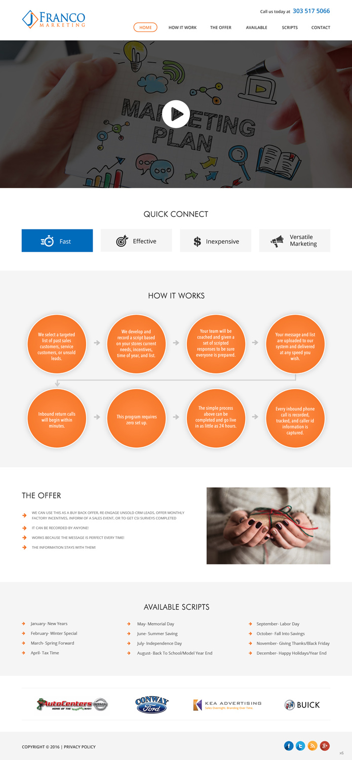 Wordpress Design by pb for J Franco Marketing  | Design #12689990