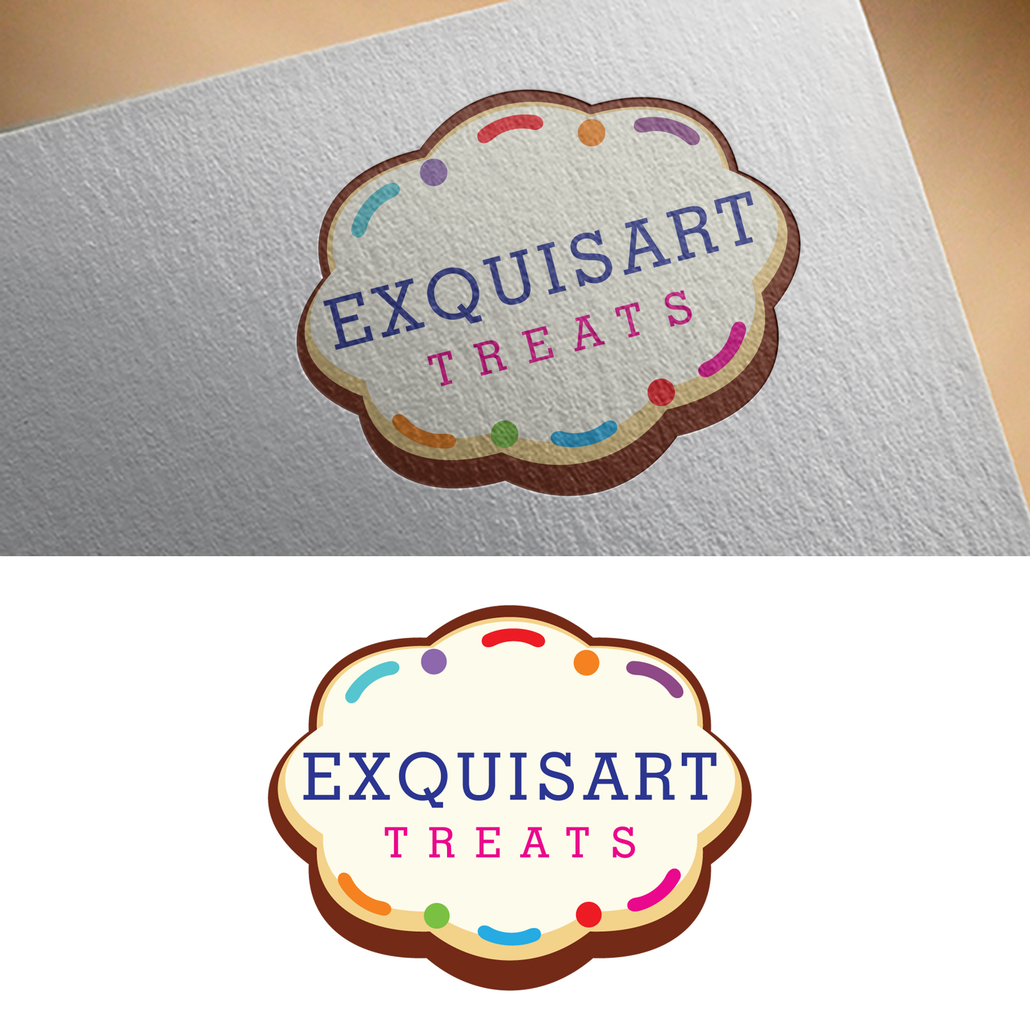 Diseño de Logo por Next Screen Infotech para Exquisart Treats | Diseño #12727334