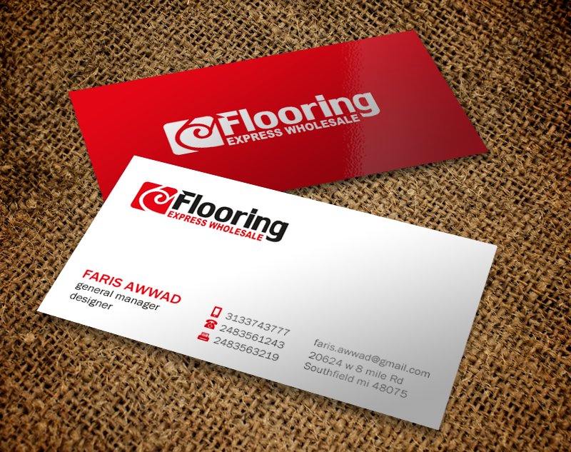 Professional Serious Flooring Business Card Design For A Company