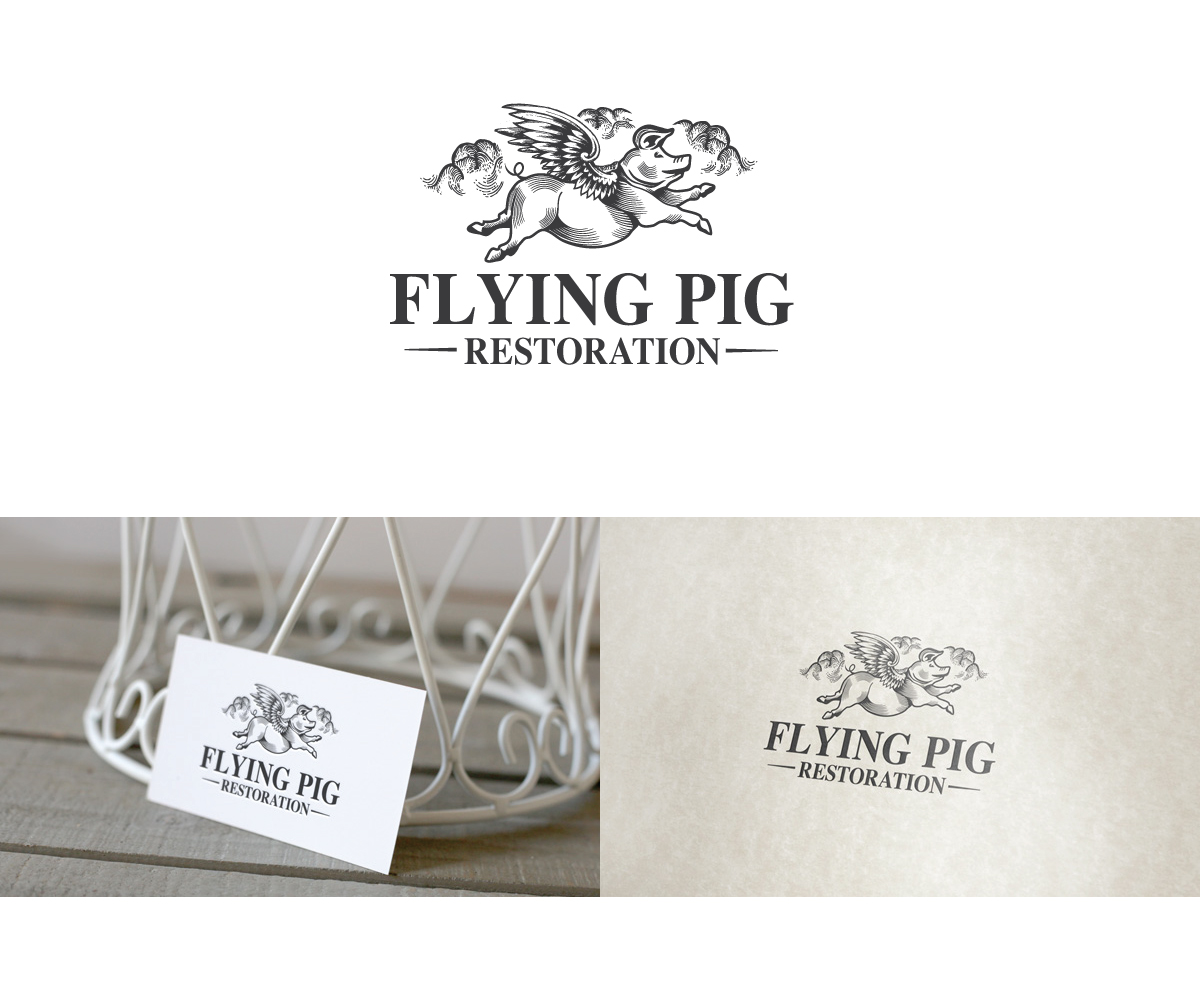 Logo Design by Ena for Flying Pig Restorations | Design #12698439